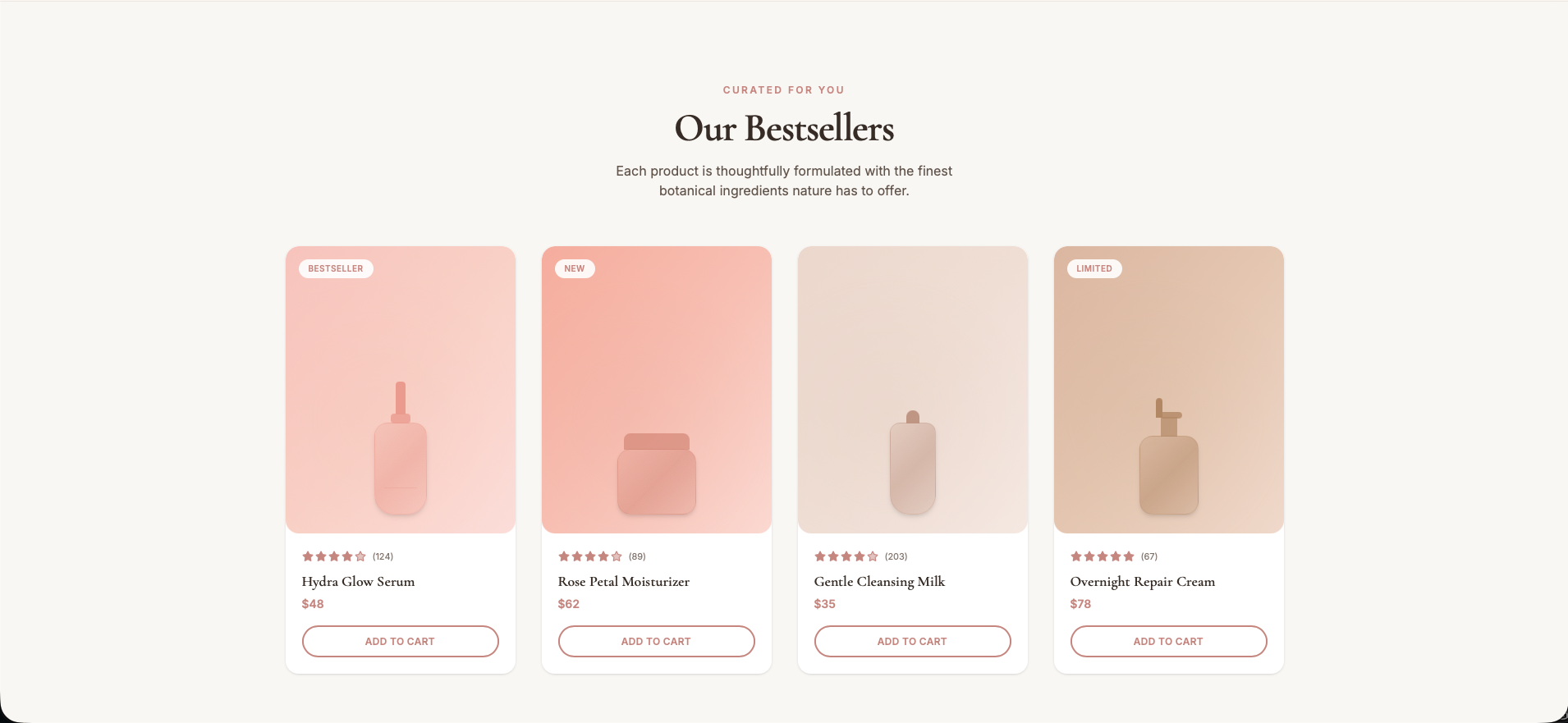 Bloom & Co product catalog